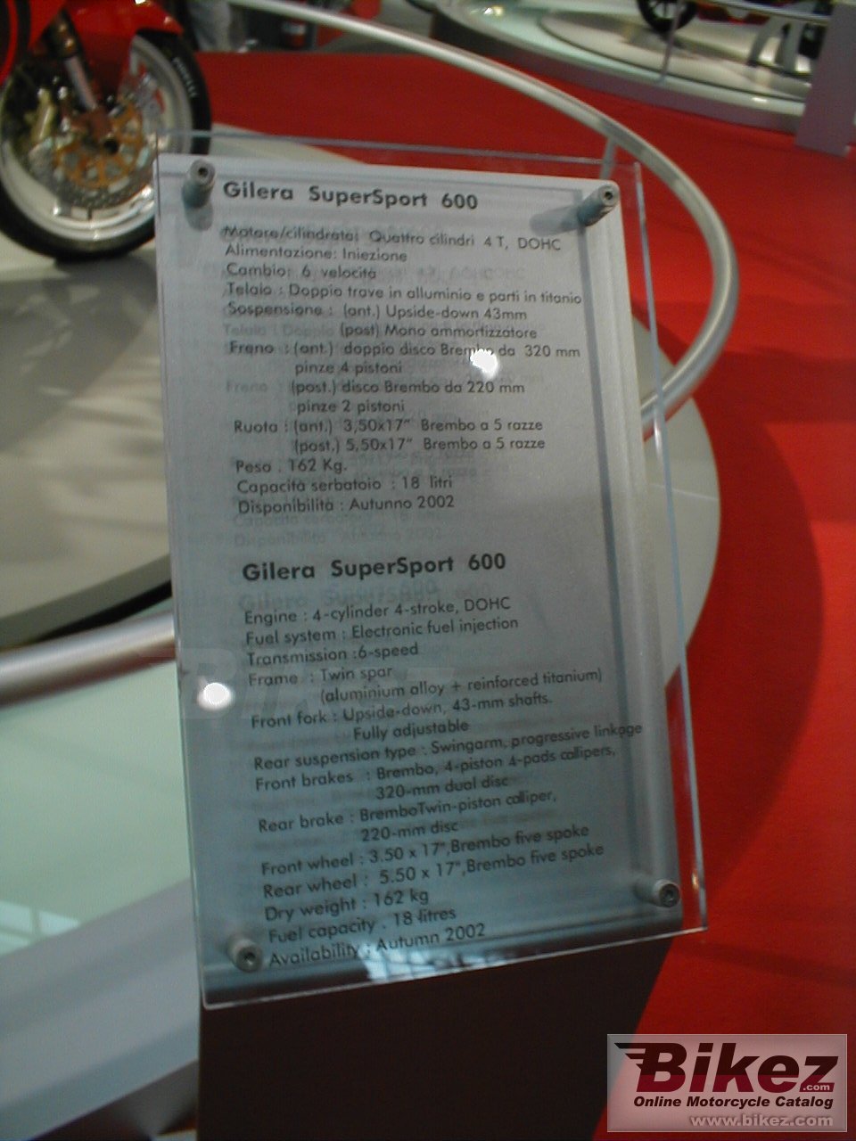 Thumbnail for Gilera SuperSport 600 2002